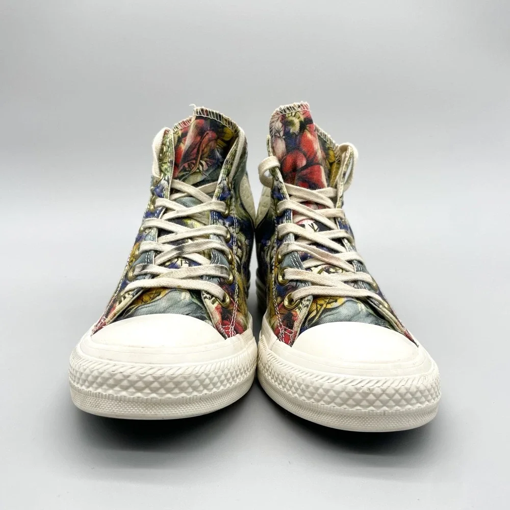 Converse Chuck Taylor All Star Lux Floral Womens 9 Hidden Wedge Sneaker Boho - Picture 2 of 11